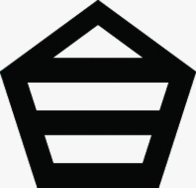 五角に二つ引き