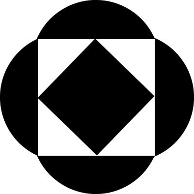 四つ割り星に隅立て角