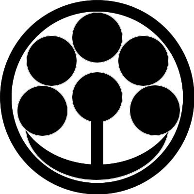 丸に六つ星繋ぎ三日月・丸に六曜繋ぎ三日月