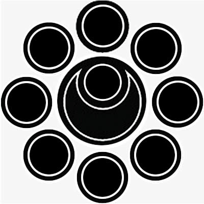 子持ち八曜に月