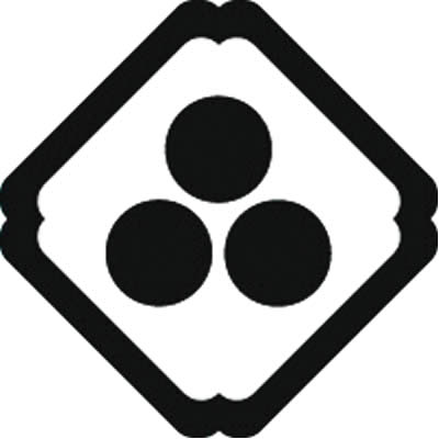 隅入り角に三つ星