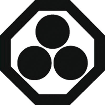 隅切り角に三つ星