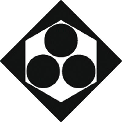 隅立て角に地抜き亀甲に三つ星