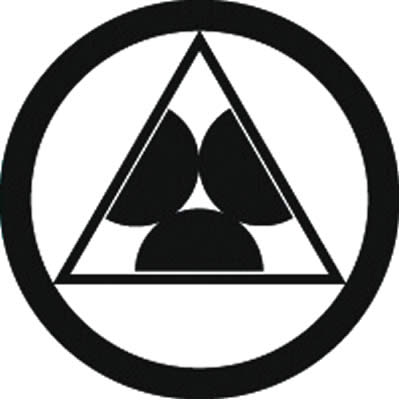 丸に鱗内に割り三つ星