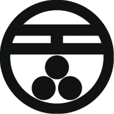 丸に二つ引きに三つ星