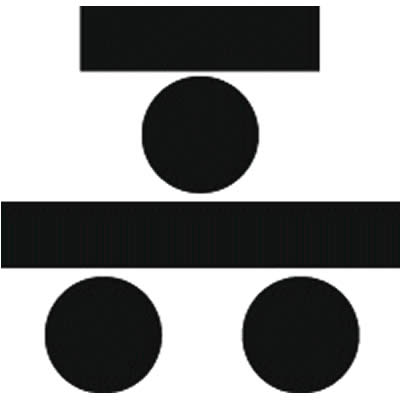 二段重ね三つ星に二つ引き