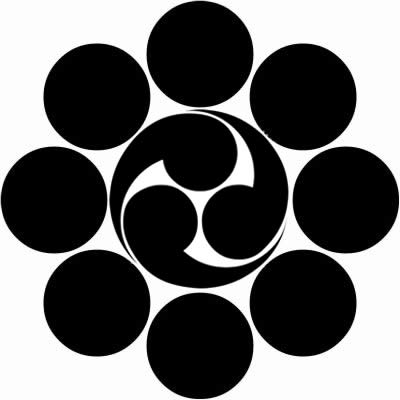 八曜に左三つ巴