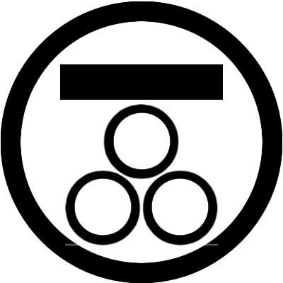 丸に一文字に中陰三つ星