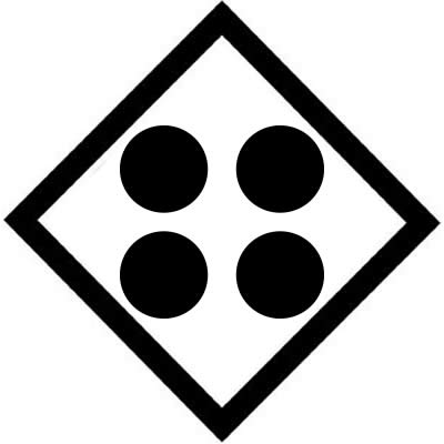 隅立て角に四つ星