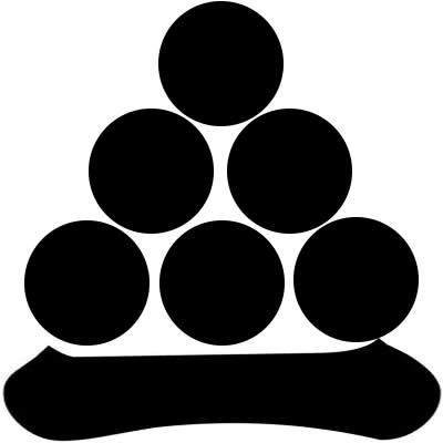 六つ盛り星に一文字