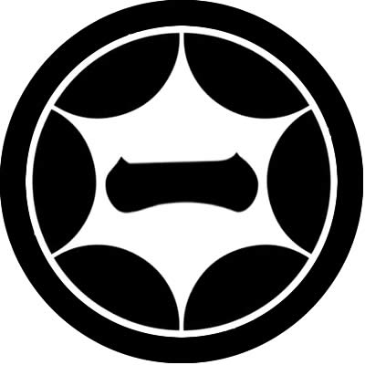 丸に割り六つ星に一文字