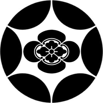 割り六つ星に木瓜