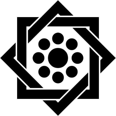 組み合い角に九曜