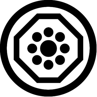 丸に隅切り角に九曜