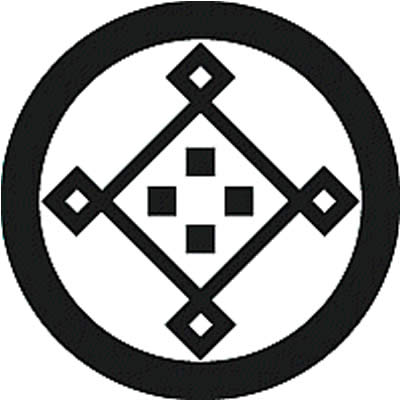 丸の内に結び折り入り角に四つ石