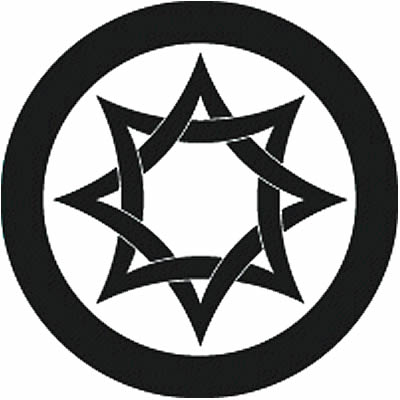 丸に違い鉄砲糸巻