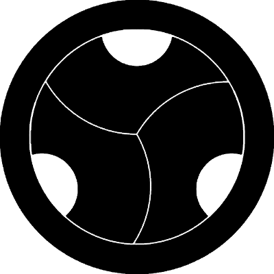 丸に三つ割り捻じ蛇の目