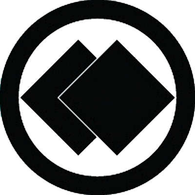 丸に横重ね隅立て角持ち