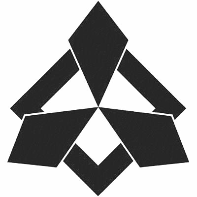 三つ剣に重ね隅立て角