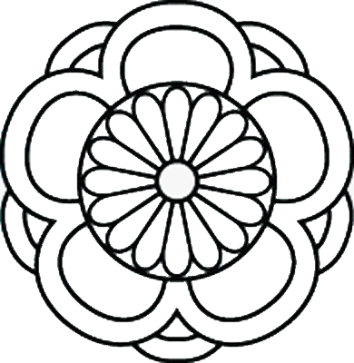 中陰八重梅に菊