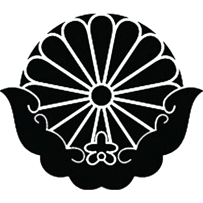 十六葉八重菊に抱き雲