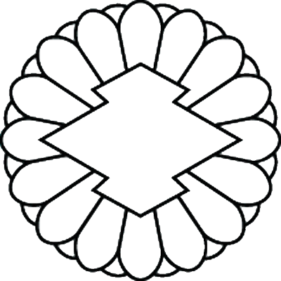 八重菊に松皮菱