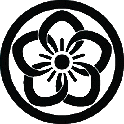 丸に中陰捻じ桔梗