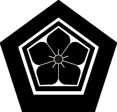 子持ち五角に桔梗