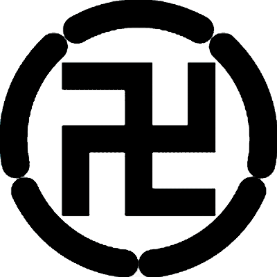 一重瓜輪に五つ割り左万字／一重瓜輪に五つ割り左卍