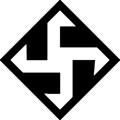 隅立て角に地抜き変わり万字／隅立て角に地抜き変わり卍