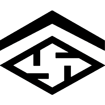 山形に地抜き万字菱／山形に地抜き卍菱