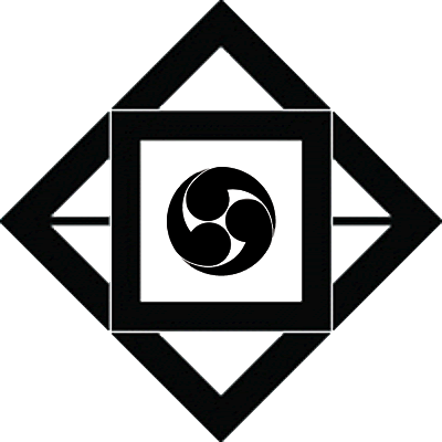 重ね枡に右三つ巴