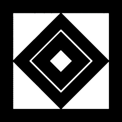 平角に隅立て入れ子枡