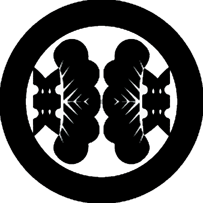 丸に頭合わせ対い松