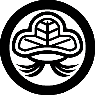 丸に光琳子持ち松