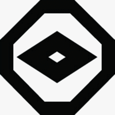 隅切り角に一つ目菱