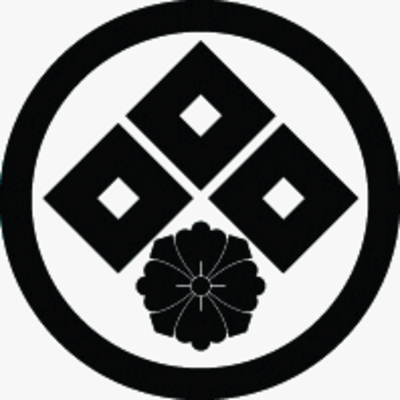 丸に三つ目に剣花角