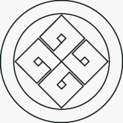 丸に結び四つ目（2）