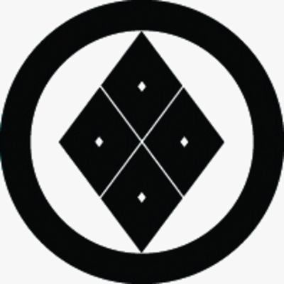 丸に竪四つ目菱