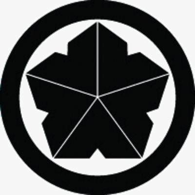 丸に五つ割り目結菱