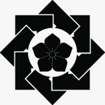 四つ目車に桔梗