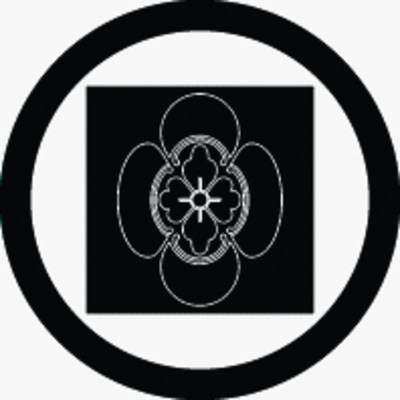 丸に角持ち内に竪木瓜