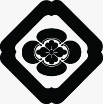 隅入り角に木瓜