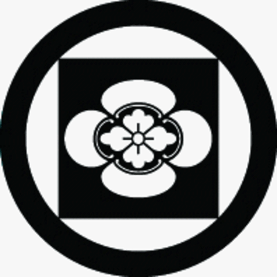 丸に角持ち地抜き木瓜