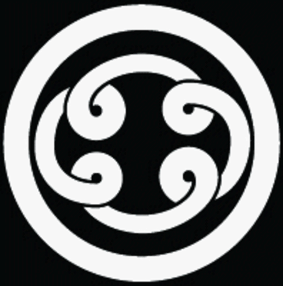 陰丸に結び木瓜形