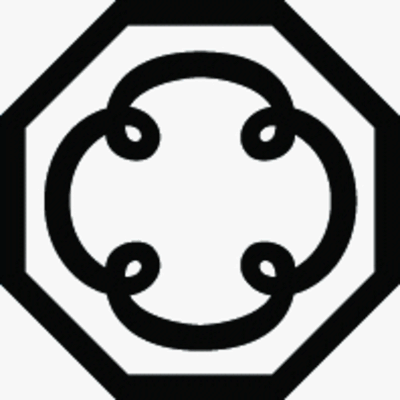 八角に結び木瓜形