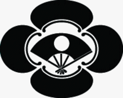 木瓜に日の丸扇