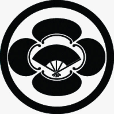 丸の内に木瓜に扇