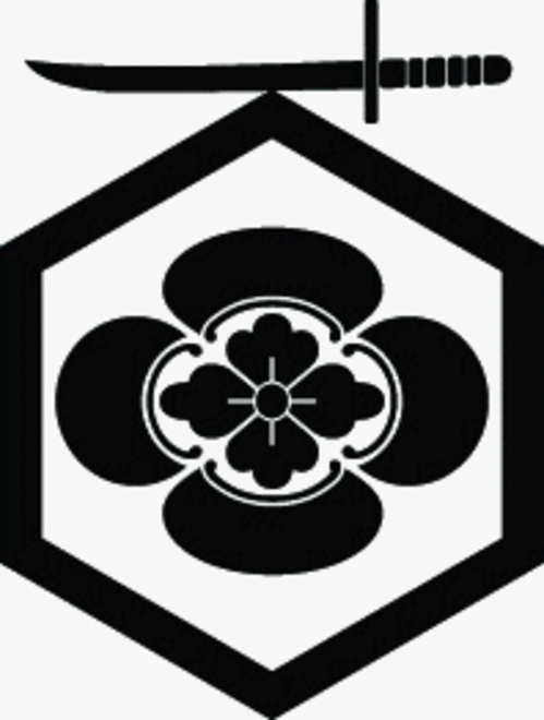 剣の下に六角に木瓜