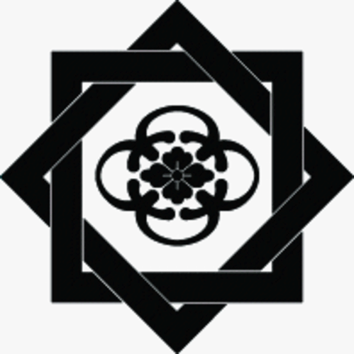 組み合わ角に大文字木瓜